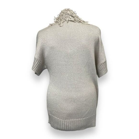 Mac & Jac Womens S Cream Fringe Cardigan - Acrylic & Nylon - Picture 3 of 9